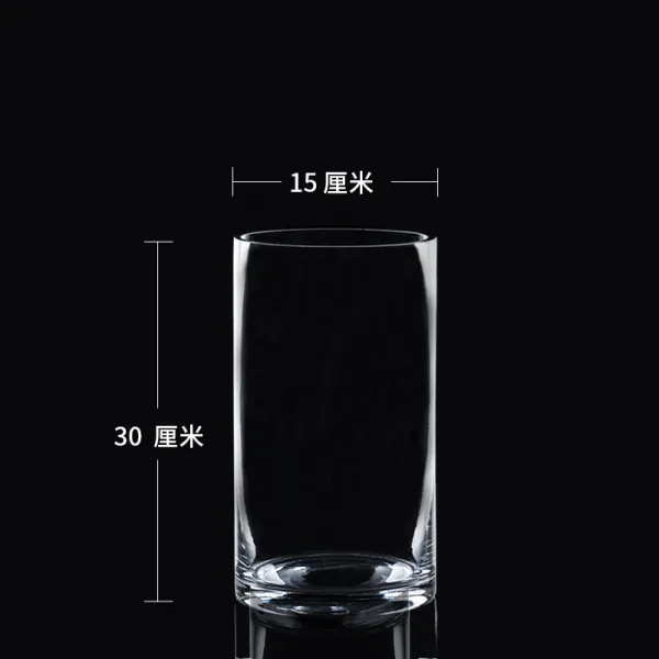 화병 화병 특대호 착지 꽃병 유리 투명 물장사 부귀죽 장미 백합 꽂기-12179, 옵션07