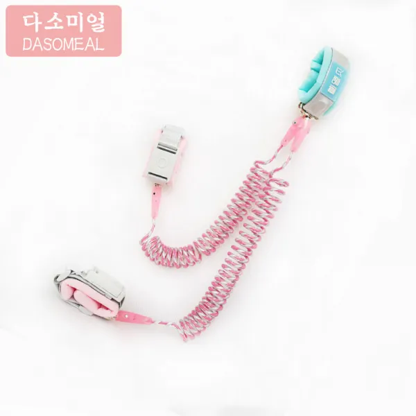 [해외 직송]다소미얼 미아방지 줄빠짐 방지 견인줄 아기 쌍둥이 아기 끈 아기 끈끈이 끌고 가는 실신방지장치 XZ07 A28, 06 핑크 2.0M