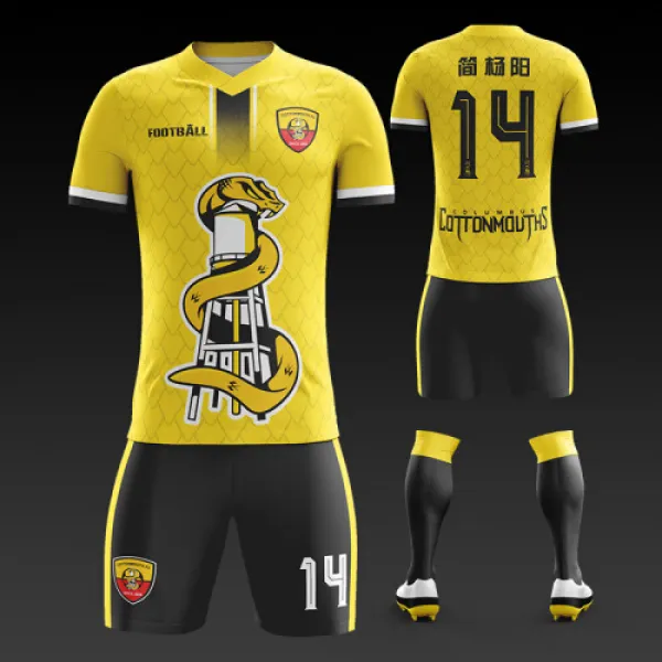 중기 관방정품 중년축구복장 남맞춤 성인 어린이 하계운동 연습복 정제 짧은 완구구상점 선방 285면 아가사구단 창창 커스터드 사이즈 1481 