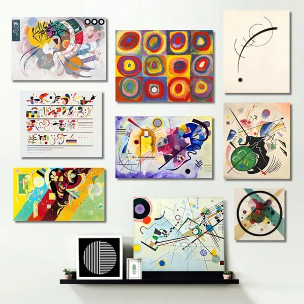 유홍아트 명화 바실리 칸딘스키 그림 인테리어 캔버스 액자 24종 집꾸미기 매장 카페 소품 08. 보통 그림의 습작