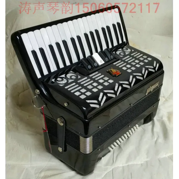 아코디언 ()앵무새 손풍금 60-96-120BS베이스 키보드, T01-YW823/34건 60베이스 블랙