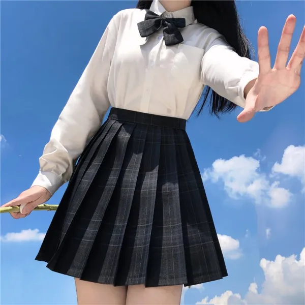 글로벌판도라 상의긴팔 JK 유니폼 여성 전면간판 셔츠칼라 결격 가을 풀 DK 학원 무드 소매 오리지널제작