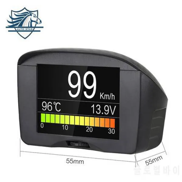 X50 플러스 자동차 Hud Headup 디스플레이 Obd2 디지털 속도계 주행거리계 상세내용참조