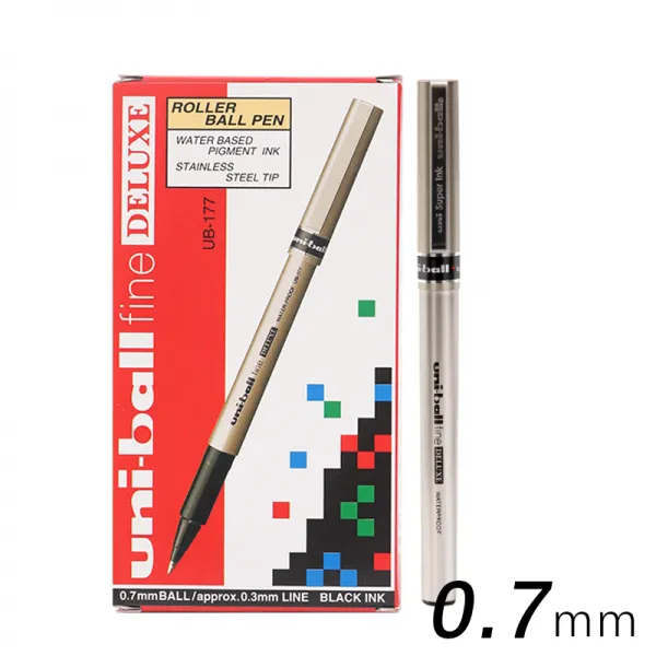 비전엘리트펜 수입 미쓰비시 UB155 직액식 볼펜을 놓치다 05MM 학생용 중성펜 UNIBALL 문구용품 1819557384, 0.7 블랙 12 즈 (보내 주고 있