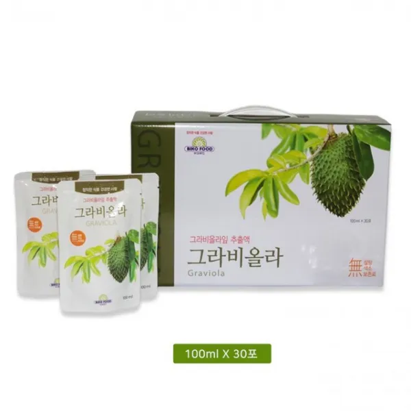 비코푸드 그라비올라 추출액 30포 액상차 착즙 주스 차 구아나바나 구야바노 사워솝 추천, 1박스, 100ml