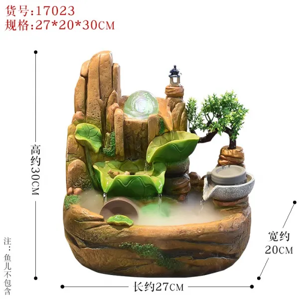 실내 미니분수 물레방아 가산유수분천수차풍수륜환수재순환수고산수조경생재물놀이, 옵션10