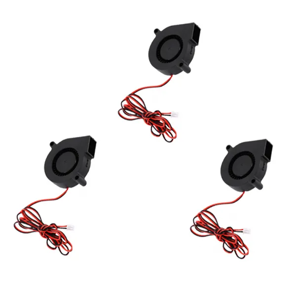 Qdy 3pcs 24v 50mm 5015 베어링 냉각 쿨러 송풍기 방사형 팬 3d 프린터 없음