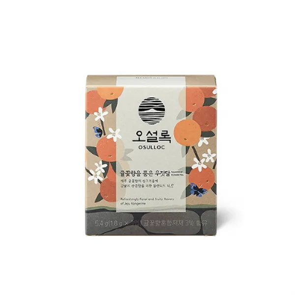 오설록 귤꽃향을 품은 우잣담 과실차 1.8g 3개