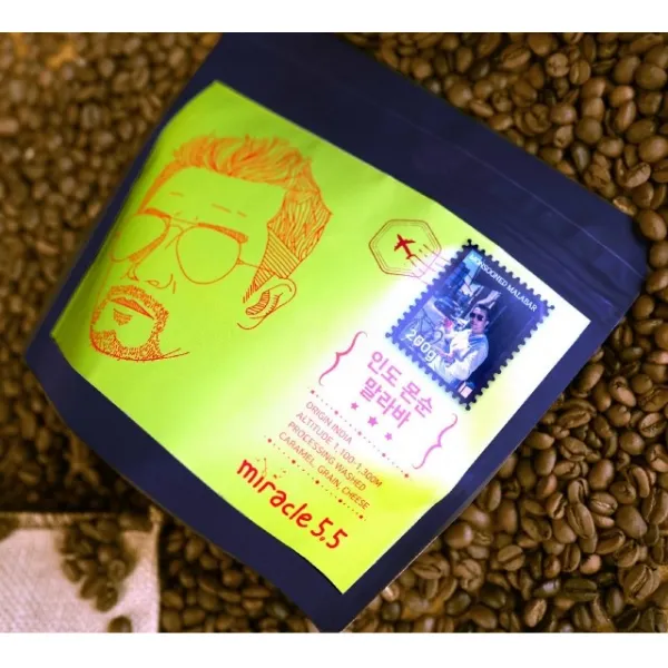 미라클5.5 인도 몬순 말라바 원두커피 (100g), 100g, 분쇄
