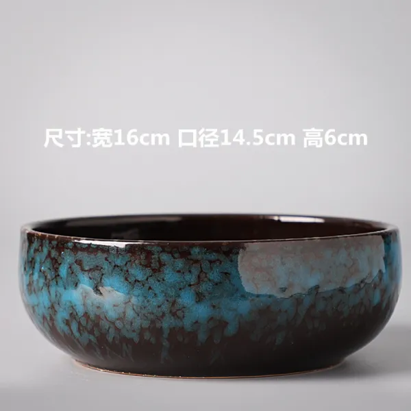 동전초 화분 수선화 수련사발 연무 구멍 도자기 홈 라지 다육 수배 용기, 수꽃mdashFJmdash001 빅