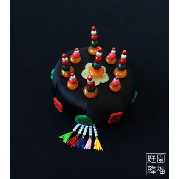 정원한복 한복소품 한복악세사리 배씨 족두리 어린이집 돌 백일 [본 족두리]