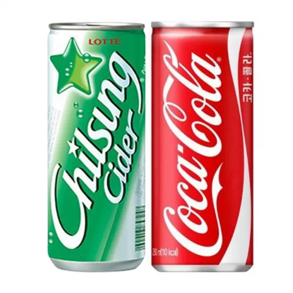 코카콜라 코카콜라&칠성사이다 250ml X 각15개 (총30개) 콜라 사이다 탄산음료 탄산수 탄산 음료수 음료, 30개, 250ml