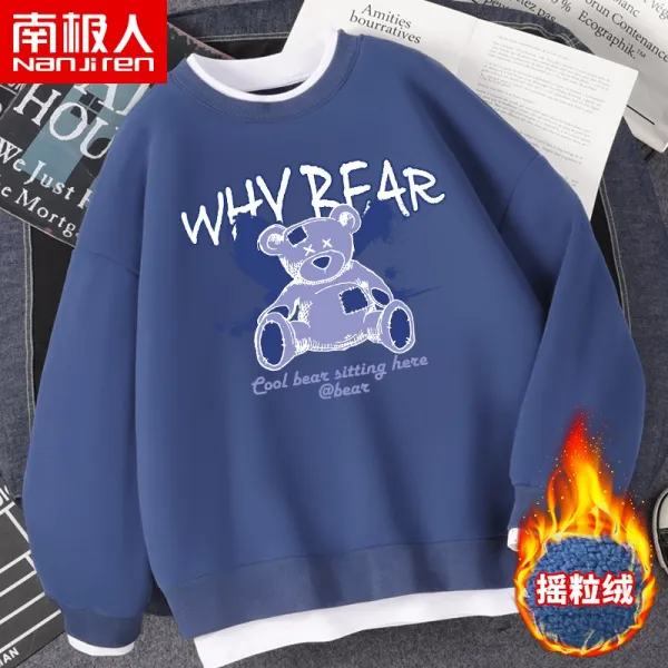 페이크 맨투맨 여성 가을 두터운 융털 모자 두꺼운