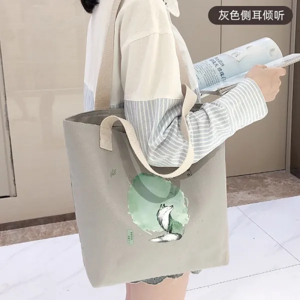 캔버스 블라썸숄더 여름 포대 차 안 토트 천주머니 대용량