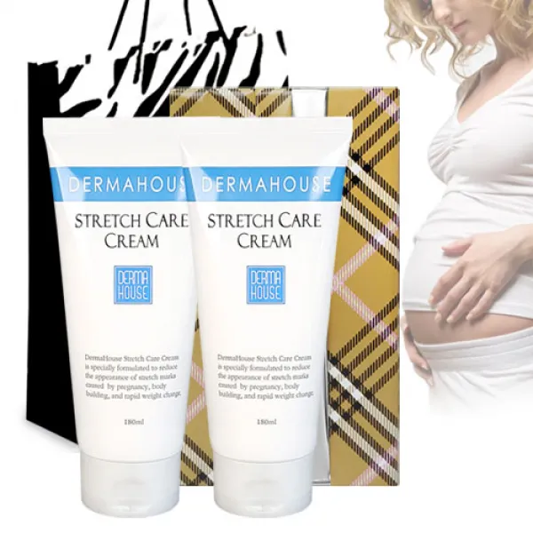 더마하우스 스트레치 케어 크림 2개+포장+쇼핑백 산전 산후 임산부 청소년기 일반인 2개 180ml