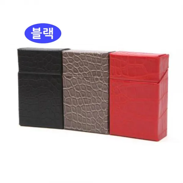 B사고싶다Y@ 담뱃케이스 악어무늬일반형 블랙 휴대용담뱃케이스 담뱃캐이스+ WANTCMJ
