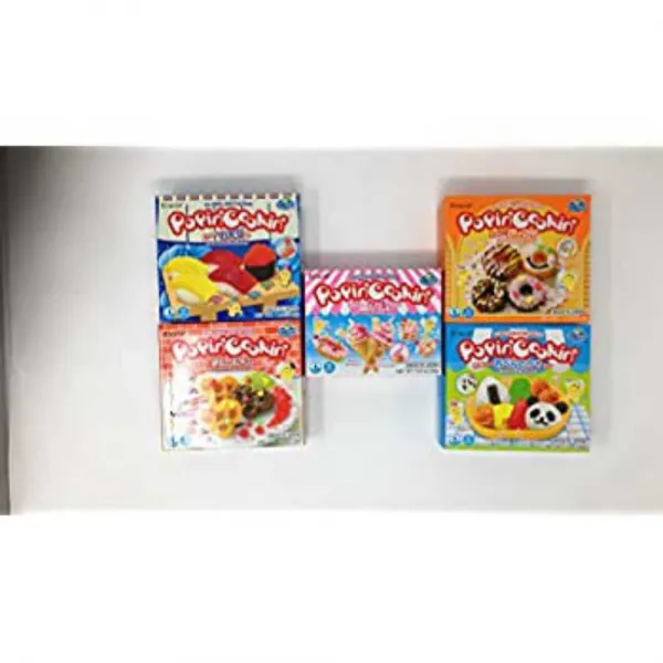 Popin' Cookin' DIY Candy Kit (5 Pack Variety) - Tanoshii Cakes Sushi Donuts Waffle & Bento, 1