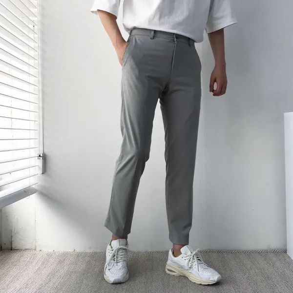 아르페 남자 미니멀 린넨스판 반밴딩 슬랙스 3color