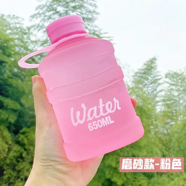 대용량 미니 숏 순 정수물통 비닐 이쁜 큐트 헬스 피트니스 물컵 여성 창조하다 N뜻이 포함돼 있다 4678210566, Uelt- 컵 _손잡이 )샌딩 핑크