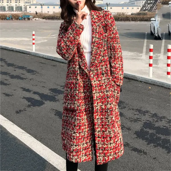 Kirahosi 스페셜 겨울 여성 하프 모직 코트 패션 점퍼 상의 여자 트렌치 정장 코트 외투 빅사이즈 181 Mw 11 Rvg49cv