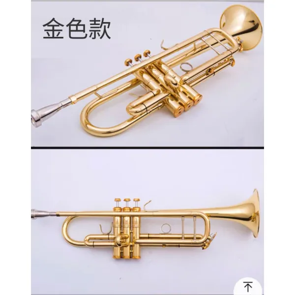 트럼펫 바흐 스몰사이즈 197업그레이드 시리즈 은도금 내림 B조 악기 초보자 연주, T01-LT197GS-98(골드색타입)