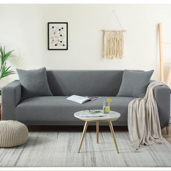 Mar.22 13번 스판 가죽 소파 커버 올인원 만능 고양이 잡기 범용 Ins 스타일 소파 패드게포를 발표하다z 보리밭. 잿빛.