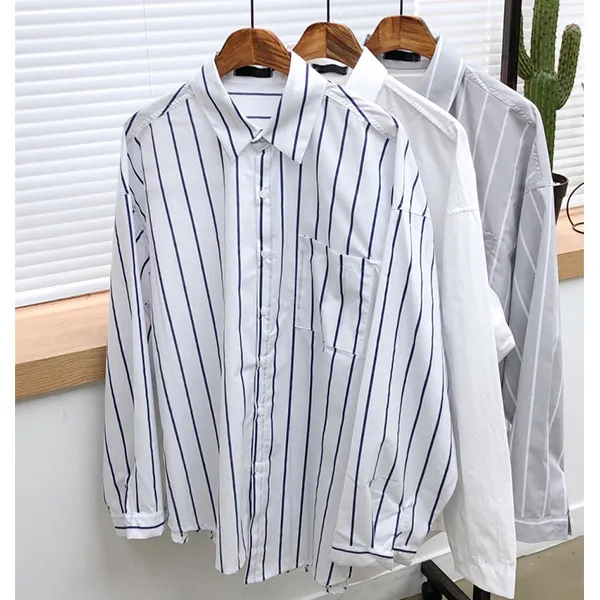 장롱 3종류 오버핏 긴팔 셔츠