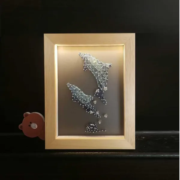 쌀 낟알 핸드메이드 못 그림 DIY 감돌다 입체 재료 트로피칼 제작 장식, 쌍돌고래 등 포함 규빅  _감지 _룩 배터리