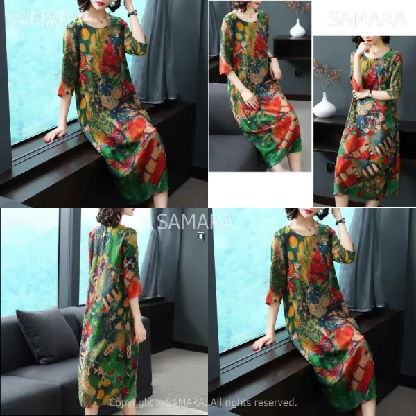 Qterra 특허브랜드 티 셔츠원피스 롱 빅사이즈 캐쥬얼 원피스 여름