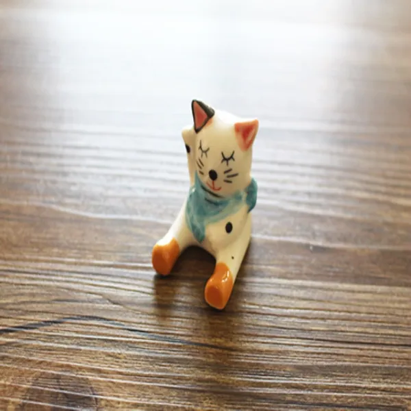 고양이 귀여운 캐릭터 수저받침 젓가락받침 숟가락 받침대 세라믹 도자기 깔개
