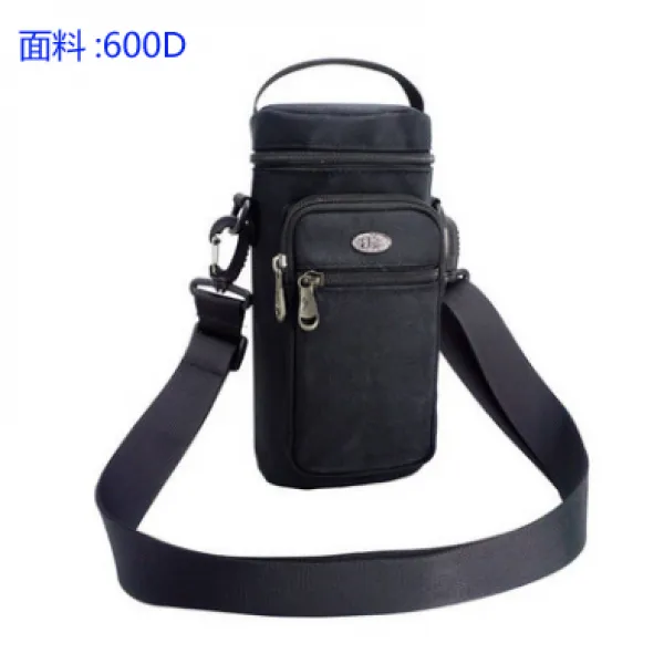 아웃도어 스포츠 물병 주머니 15L 큰물보틀 물컵커버 등산 관광 핸드폰 가방 많다 기능 캐쥬얼 남녀, 600D 블랙 하이 25 센치