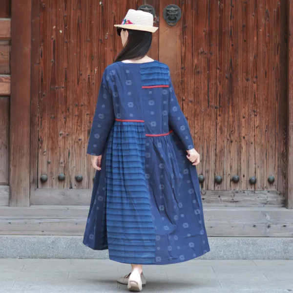 Bear 패치워크 원피스 짜집기 의상 여자 누더기 패션 Gc 000080613