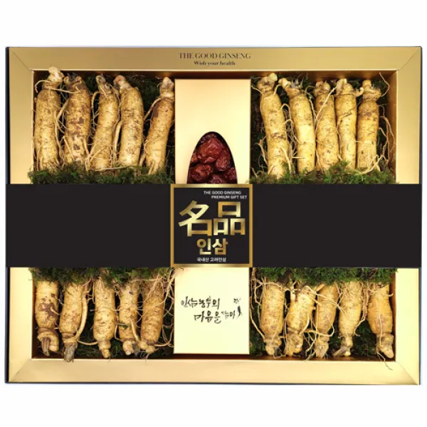 더굿진생 인삼선물 세트 수삼 6년근 5년근 명절 추석 설+보자기, 02인삼선물세트800g(17~20뿌리)