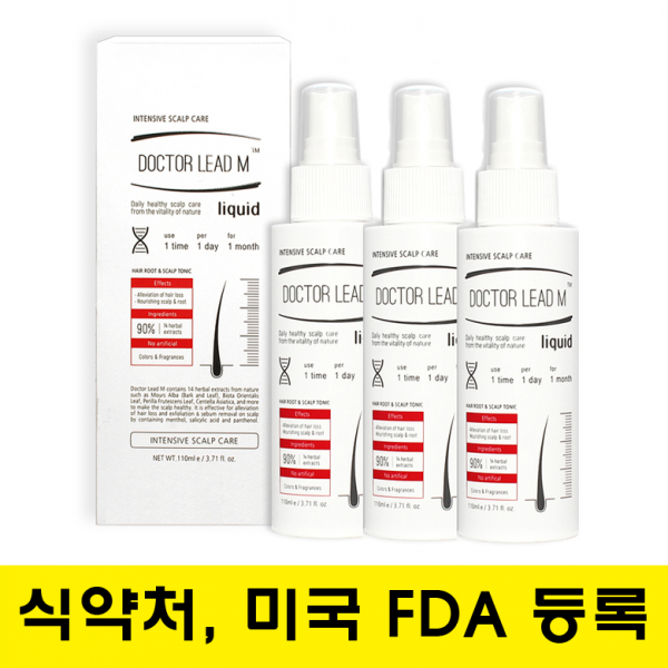닥터리드앰 탈모토닉 발모제 남성 여성 탈모예방 헤어토닉, 3개, 110ml