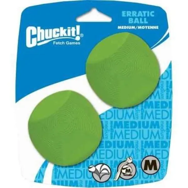 개 하드웨어 Chuckit 비정상적 볼 중간 (2 팩) 9999992398653, One Size, One Color
