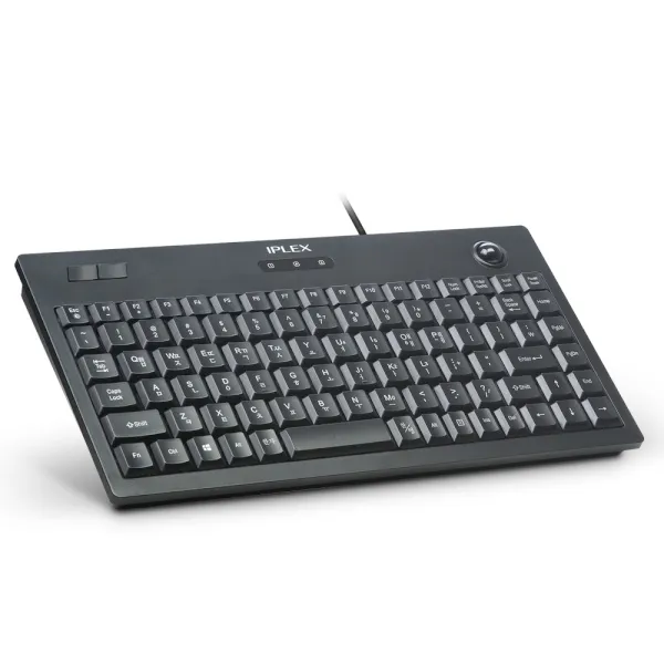PIG695585(주문3일내 출고)[건평정보통신] 유선 트랙볼 미니키보드 KP100WTK Blue LED [블랙/USB], 단일색상, 단일옵션