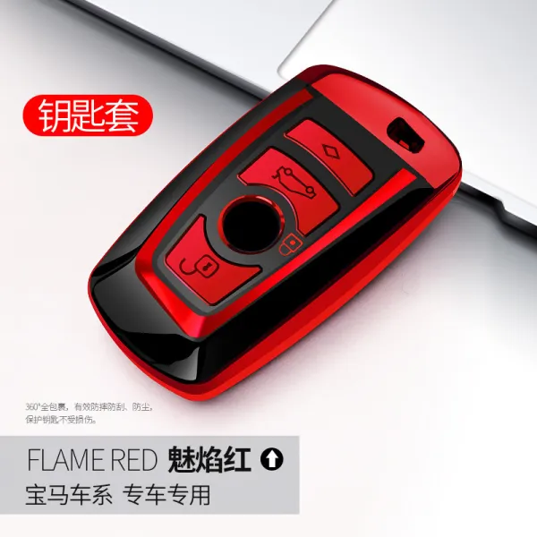 칼끝 Bmw 320li 키 적용 새 5계 3계 Tpu 소프트 오프셋 X3x4 자동차 홀더 레드