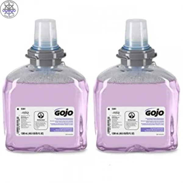 [ Gojo ] 고무 프리미엄 폼 손씻기 피부 컨디셔너 크랜베리 향기 Ecologo 인증 1200 ml 폼 핸드 비누 리필 Gojo TFX 터치 프리 디스펜서 (팩 2) â € '5361-02, One Color_One Size