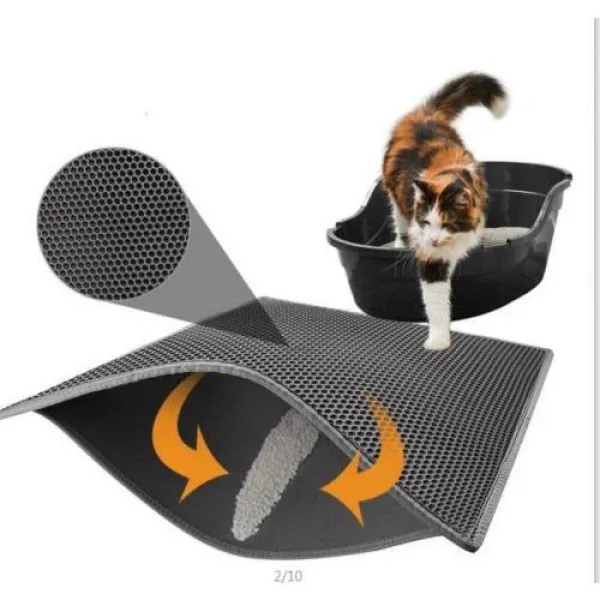 [해외] M32908369133U72 Cat 배설 용 Mat, 검정 45x60cm 중국
