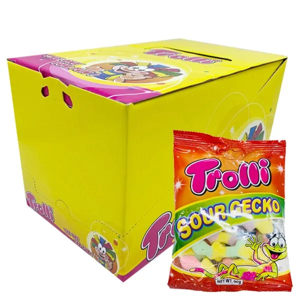 트롤리 구미 캔디 사우어 게코 1box 90g X 12개 유통기한 21.08.21까지 12개입 90g
