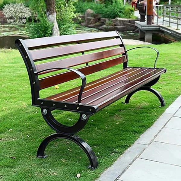 남쪽나무 공원벤치 의자 평의자 평벤치 야외의자 등, 180cm, 야외벤치(D)