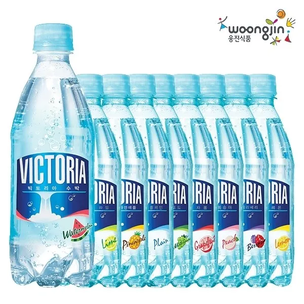 [웅진식품] 빅토리아 탄산수/음료 500ml x 40펫 16종 중 택2, 선택1:청포도 / 선택2:베리베리