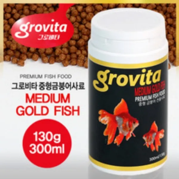 그로비타 중형 금붕어 전용사료 130g, 1개, 300ml