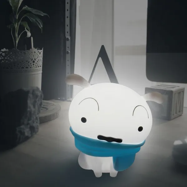 짱구는 못말려 흰둥이 목도리 LED 취침 무드등 터치식