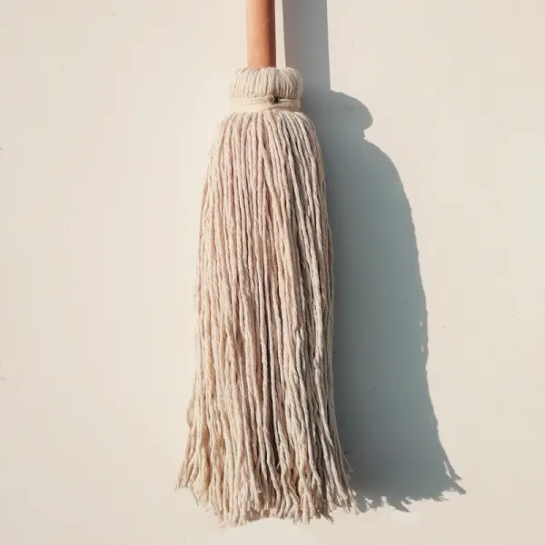 쇠머리 구식 나무 일반 대걸레 평판 양질의 면실 물걸레 도막 원 먼지 밀 물업 우드, 추가 둥근코 베이지 좋고 무명실 두꺼