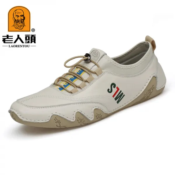 노인네 리얼가죽 두층우 구두 기모 융 소프트레더 화이트신발 보드화 캐쥬얼 에어 슈즈
