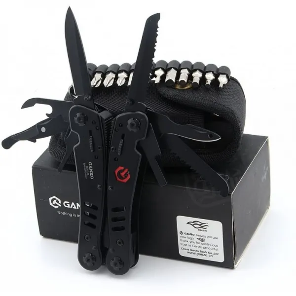 간조 다중 공구 다기능 플라이어 폴딩 나이프 스크루드라이버 26 in 1 Portable EDC Tools Kit Set (G302, 단일옵션