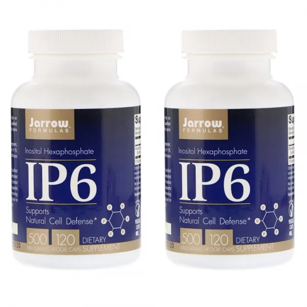 Jarrow Formulas 자로우 포뮬러스 IP 6 이노시톨 Hexaphosphate 헥사포스 500mg IP6, 120캡, 2개