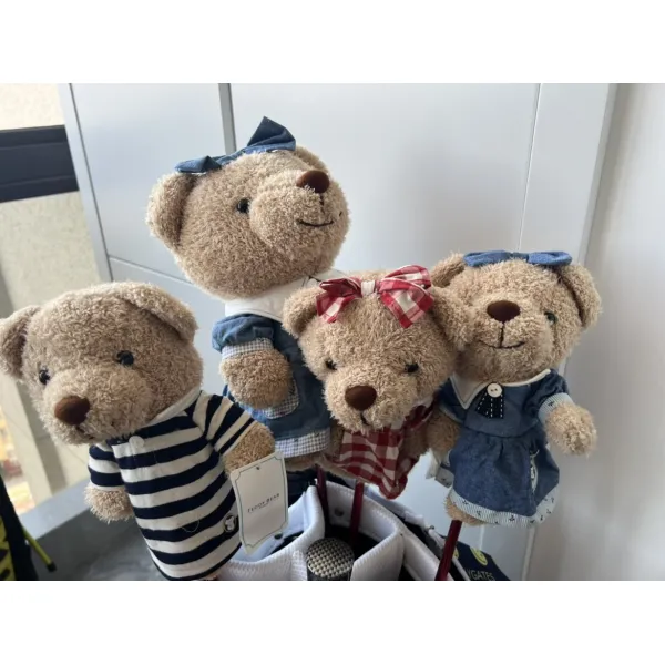 드라이버헤드커버 테디베어 털 골프공 남성 여성 폴커버 우드봉 떨어뜨리다 4973339523, 흑백 의류, 코스 우드봉 두탄