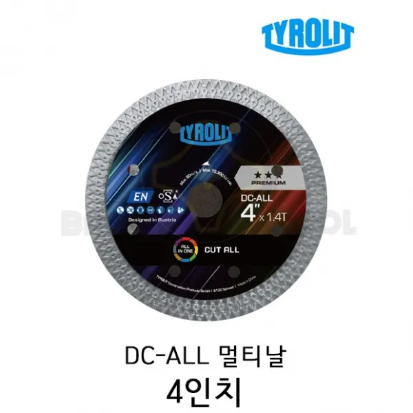 티롤릿 DC-ALL 멀티날 4인치 5인치 다이아몬드 컷팅 블레이드
